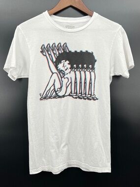 Betty Boop Aberration White T-Shirt Size S American Classics Animation Graphic